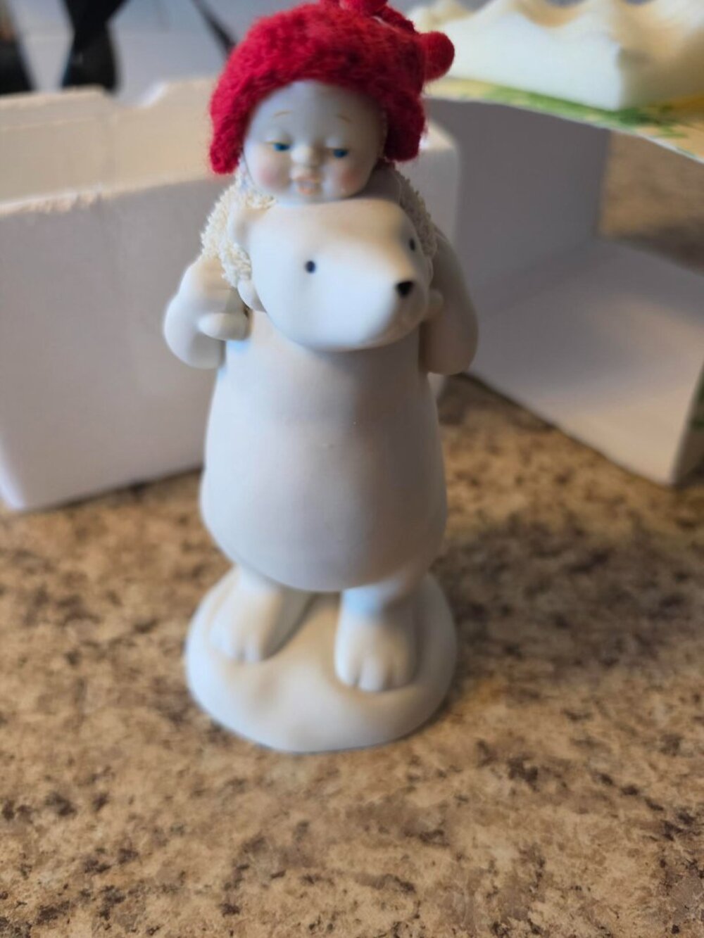 Snow Babies "Bear Back Ride" figurine